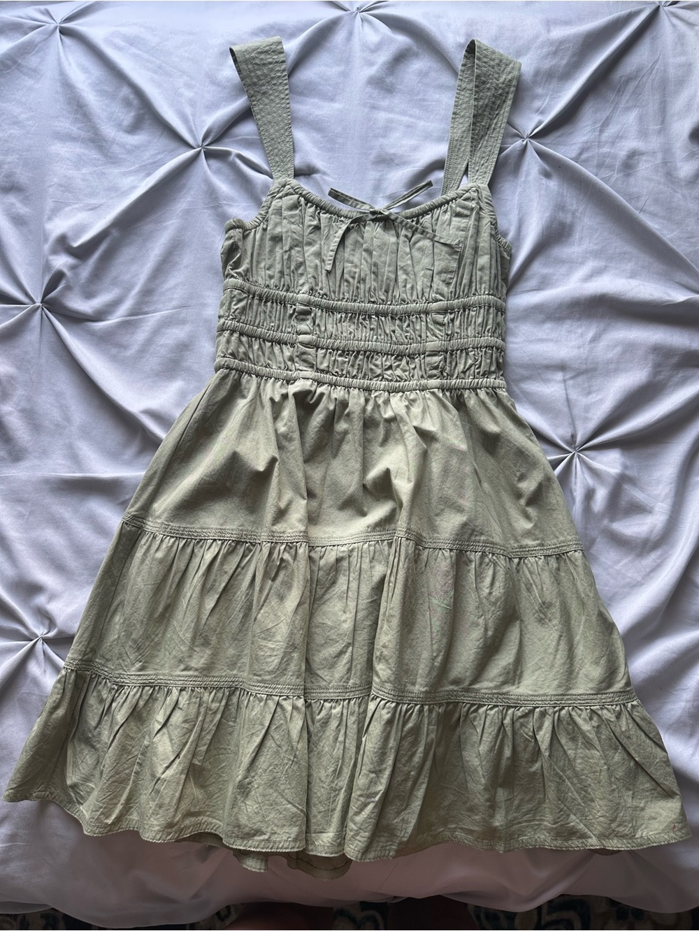 Sunday Best Sage Green Tiered Sundress